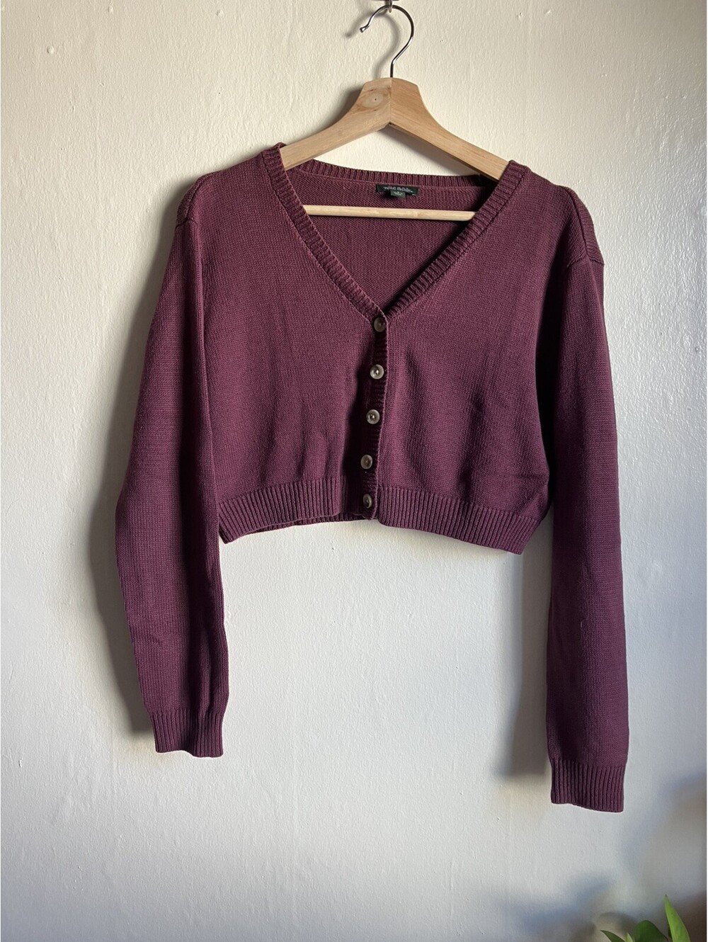 90s Academia Button Crop Cardigan Sz S Preppy Grunge Y2K Autumncore Collegiate